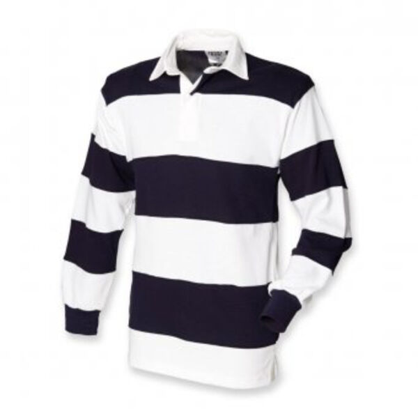 FR8mg - Sewn stripe long sleeve rugby shirt Thumbnail